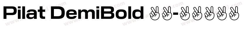 Pilat DemiBold 粗体字体转换